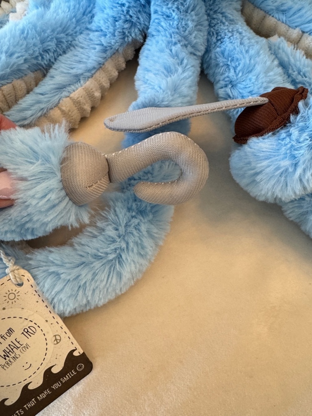 NWT! Earth Nymph Blue Plush Pirate Octopus Toy - Soft Stuffed Sea Animal - Picture 4 of 7